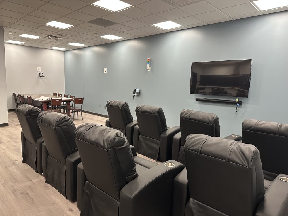 The new station features a day room for firefighters to utilize during down time. (Hannah Brol/Community Impact) 