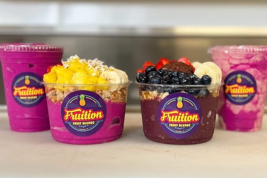 The menu serves smoothies, protein balls, avocado and fruit toast options. (Courtesy Fruition Fruit Blendz)