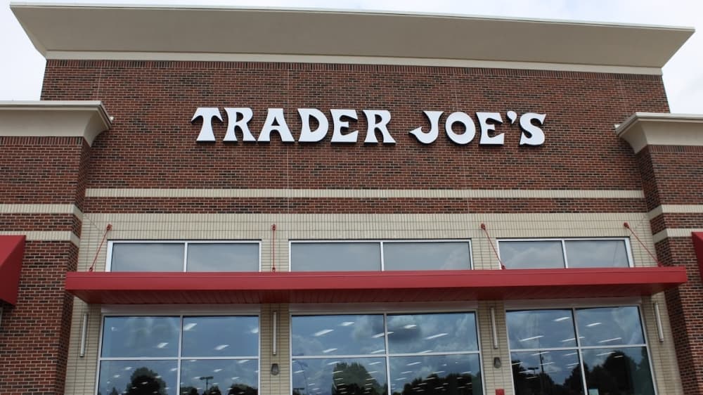 An image of the outside of a Trader Joe's store. 