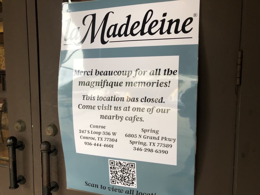 Sign on door