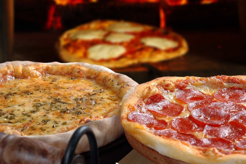 An image of some pizzas served at the restaurant. 