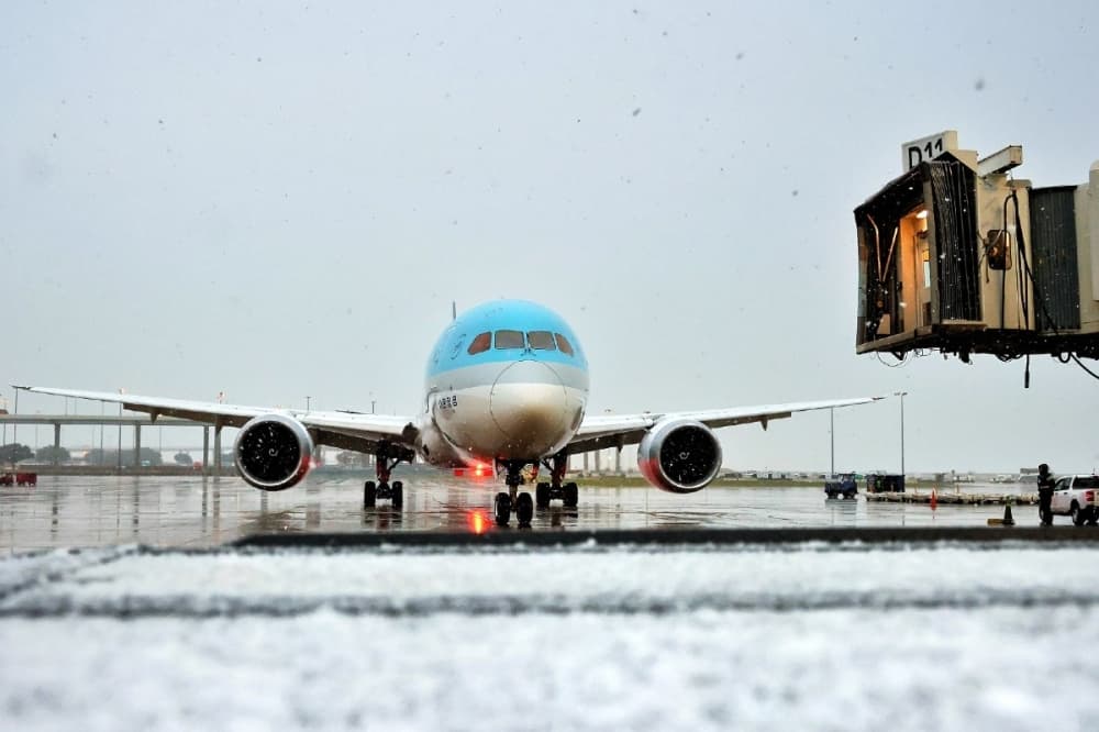 Winter weather halts flights in, out of Dallas Fort Worth International Airport