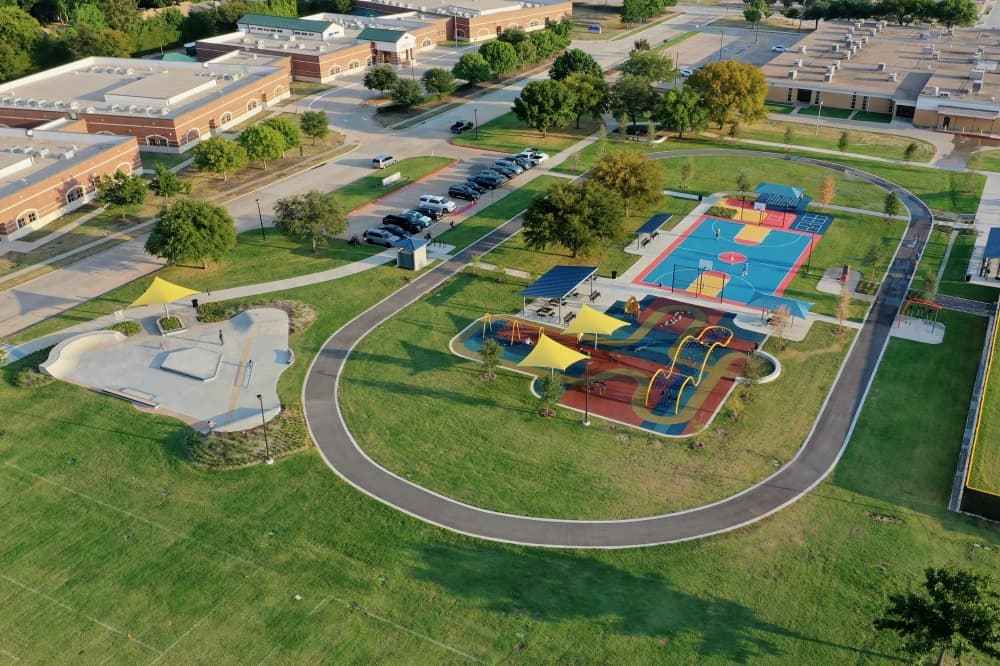 Aerial view of Mary Will Craig Park in McKinney