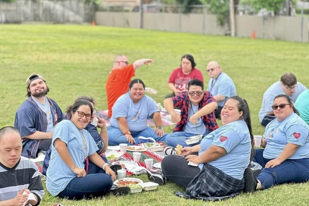 Friends of Down Syndrome offers an outdoor space for activities. (Courtesy Friends of Down Syndrome)