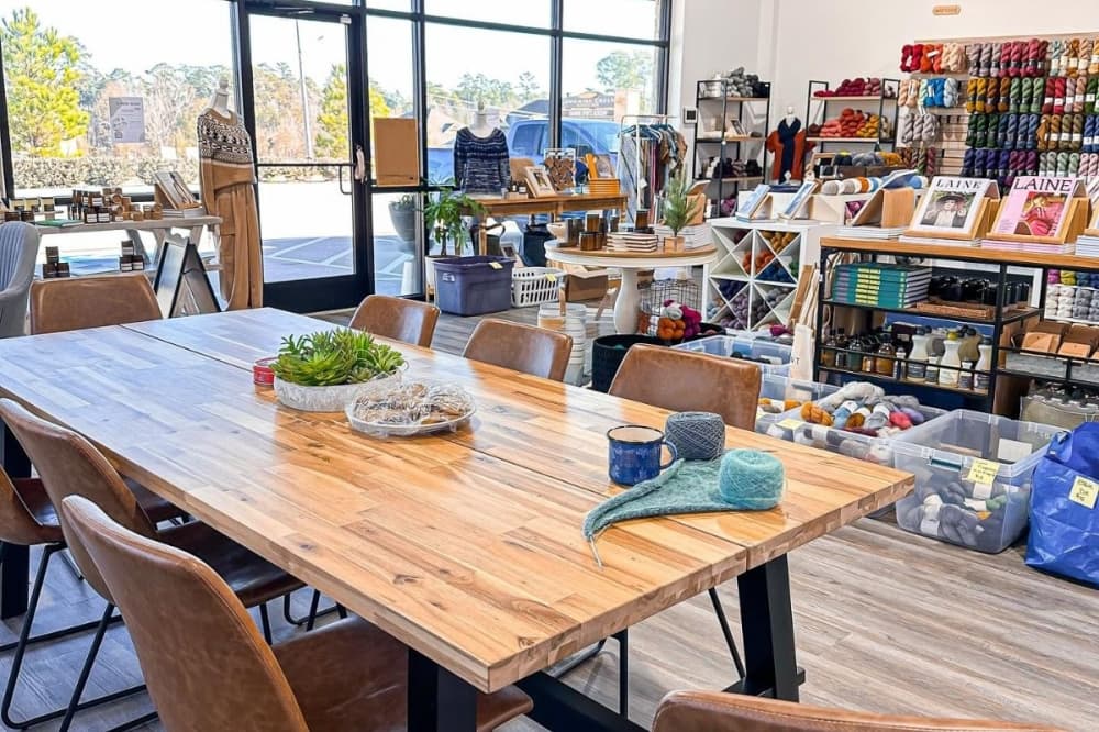 The shop, which was previously located in downtown Montgomery, relocated to Longmire Road in Conroe. (Courtesy The Modern Skein)