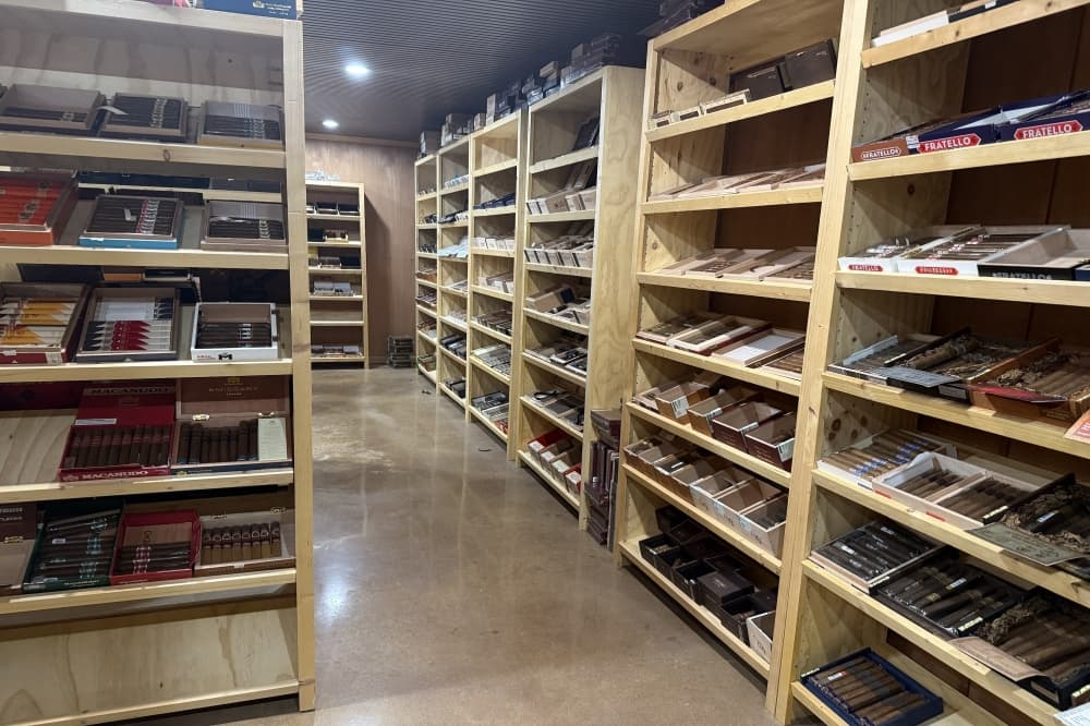 An image of the humidor at the establishment. 