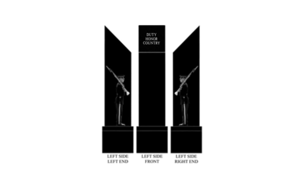 The sentinel guards that will go next to the monument. (Rendering courtesy city of Frisco)