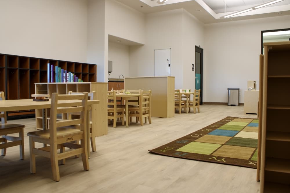 An image of the inside of a classroom at the academy. 