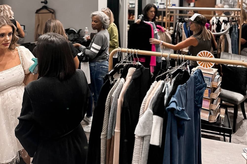 people shopping at Black Willow Boutique