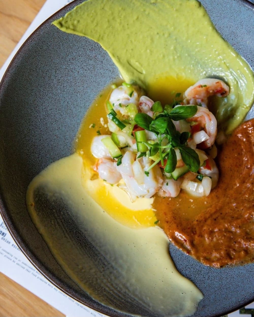 An image of the shrimp ceviche. 