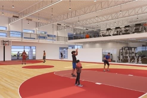 A rendering of the proposed gym