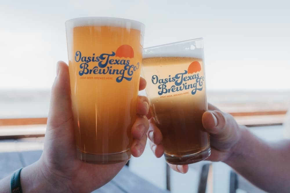Oasis Texas Brewing offers session beers and lakeside views