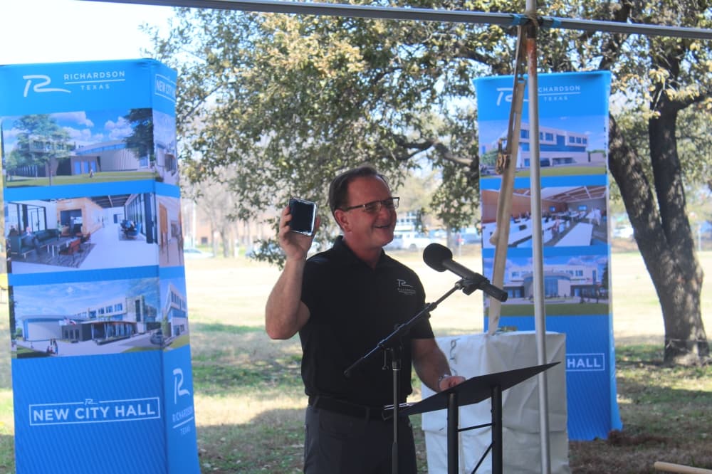 A man at a podium