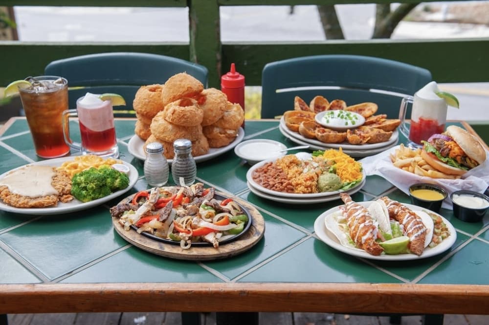 A photo of food on a table.