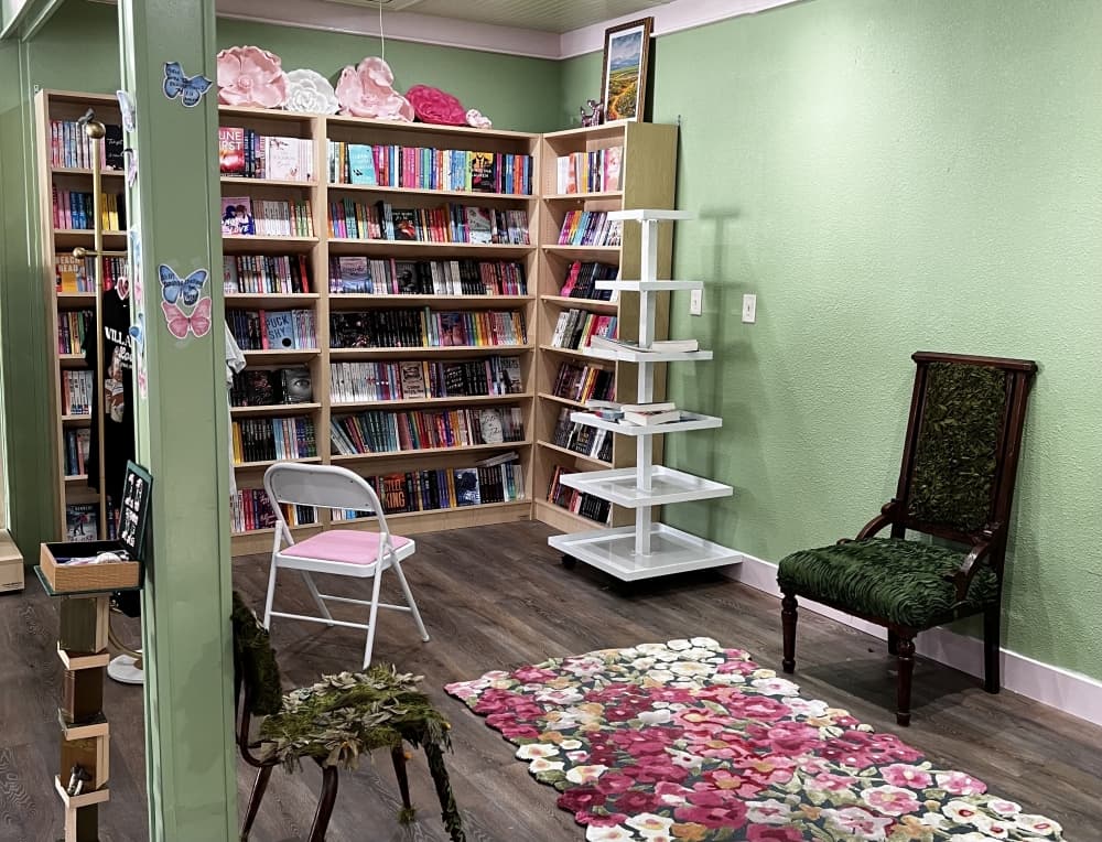 bookshelves and seats