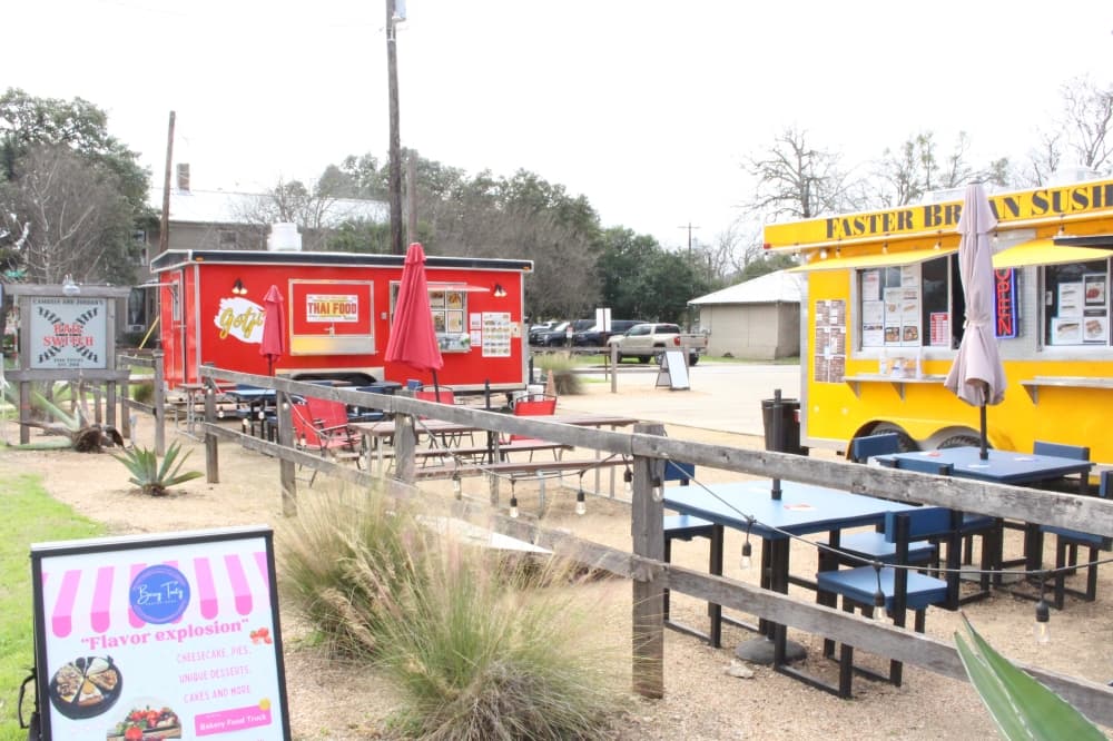 Buda has multiple food trucks throughout the city and two designated food parks. (Jamie Moore/Community Impact)