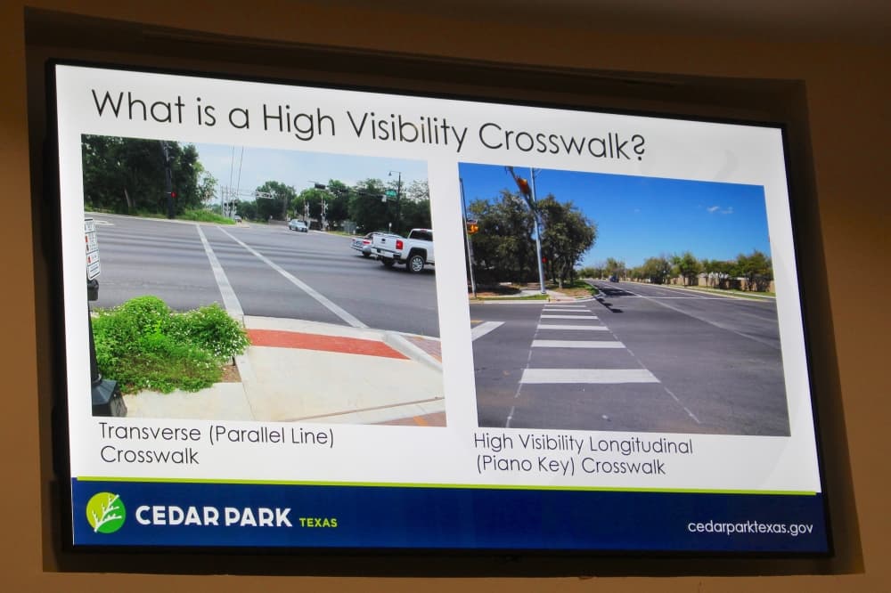 An image of two types of crosswalks 