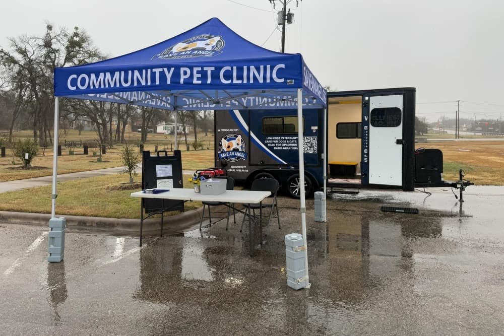 The mobile clinic is shown at a previous event.
