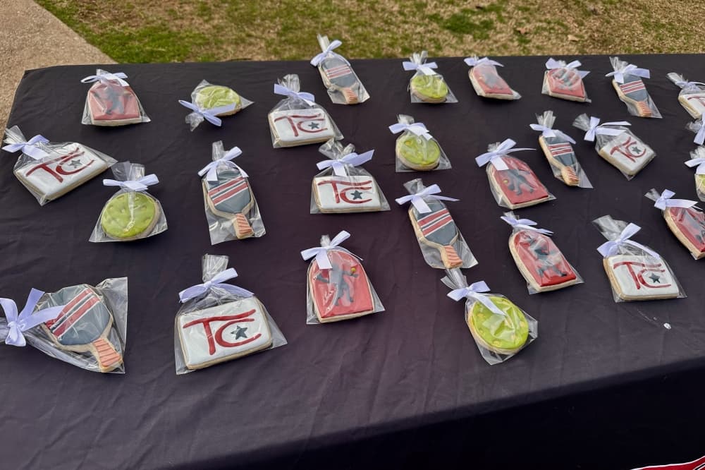 Cookies on a table