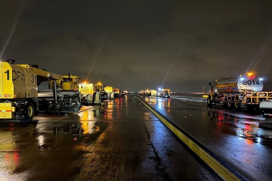 Dozens of flights in, out of Dallas Fort Worth International Airport delayed, canceled on Feb. 19