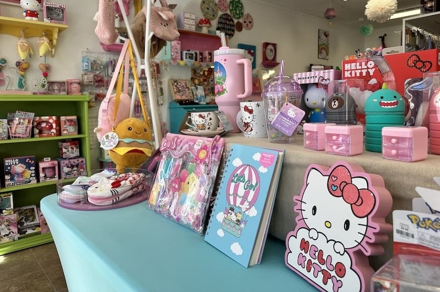 The store offers a large selection of Hello Kitty merchandise. (Thalia Guzman/Community Impact)