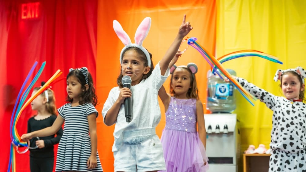 Kids putting on a play