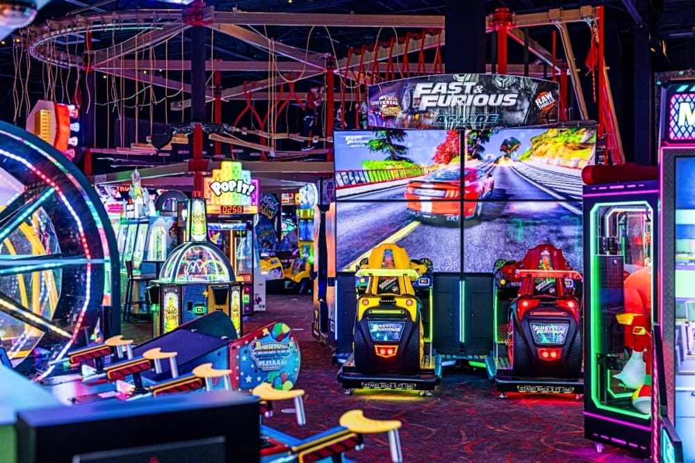 a view of the video arcade 