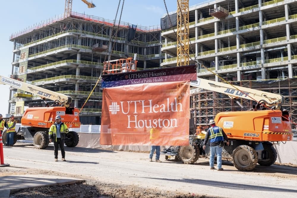 Construction advances at UTHealth Houston’s $299M school of public health building