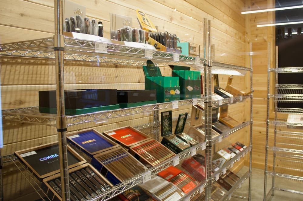 Shelf of cigars