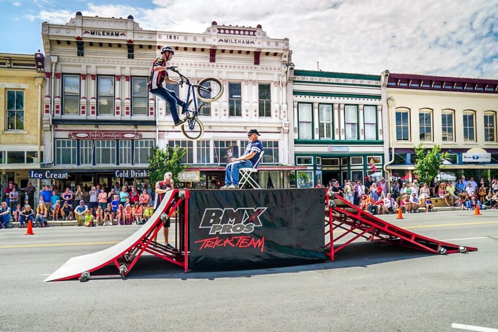 An image of a BMX show. 