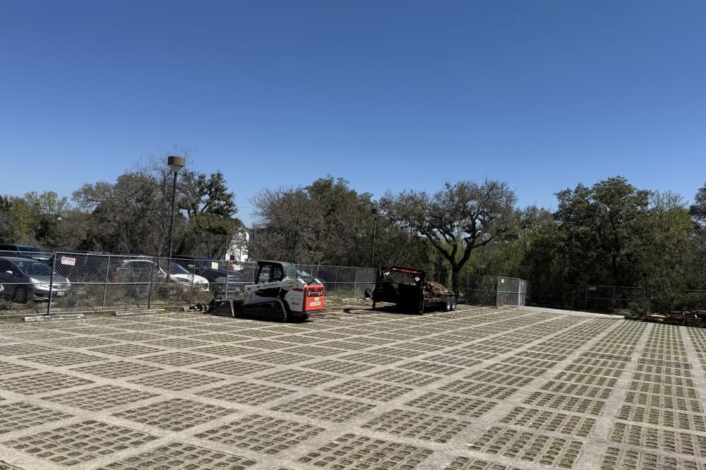 Parking will be expanded on the original, decommissioned septic drain field. (Parks Kugle/Community Impact) 