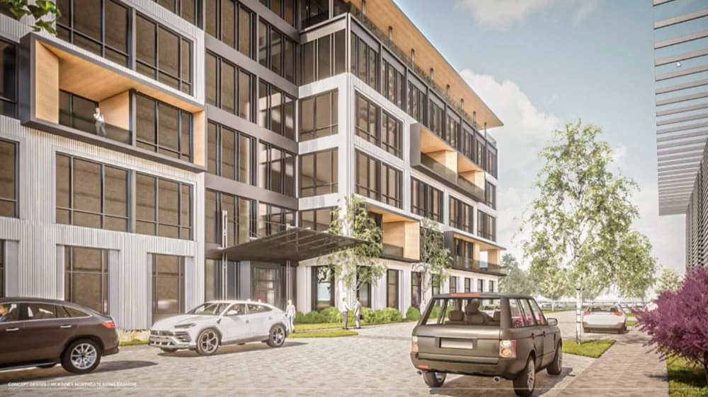 Office building rendering