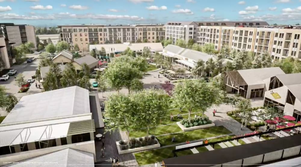 Retail core aerial rendering