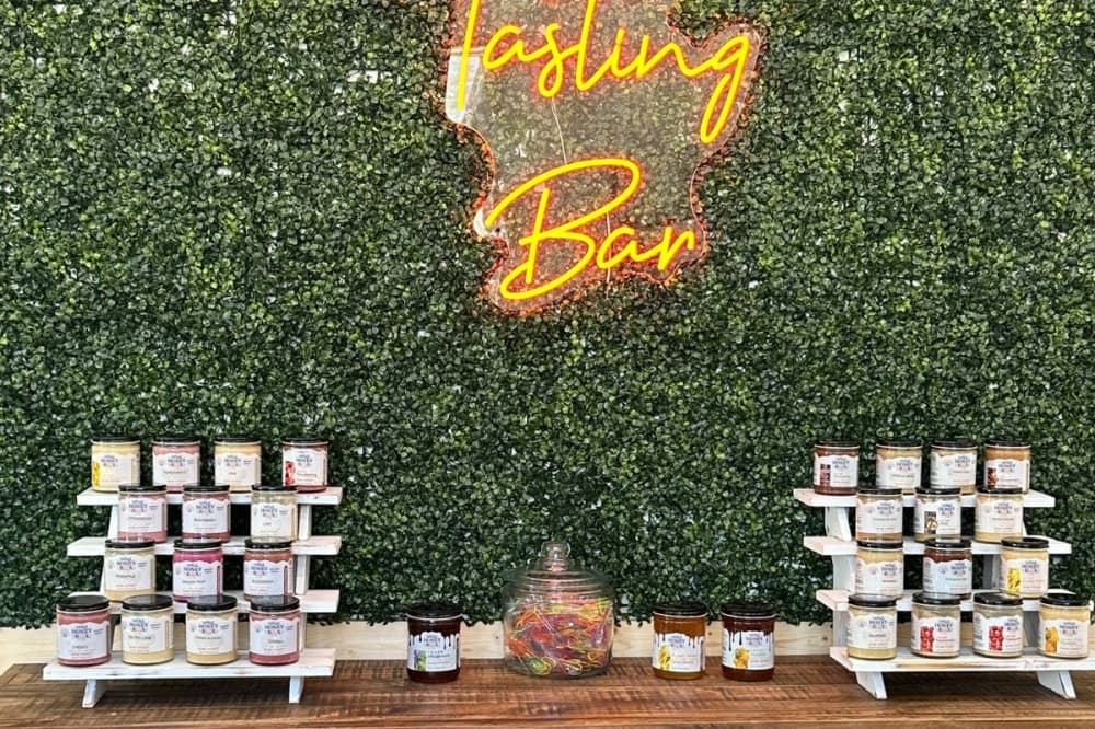 The business offers three varieties of liquid honey and over 25 varieties of creamy honeys. (Courtesy Wild Honey Box)