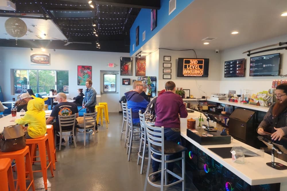 An image of the bar area at the business. 