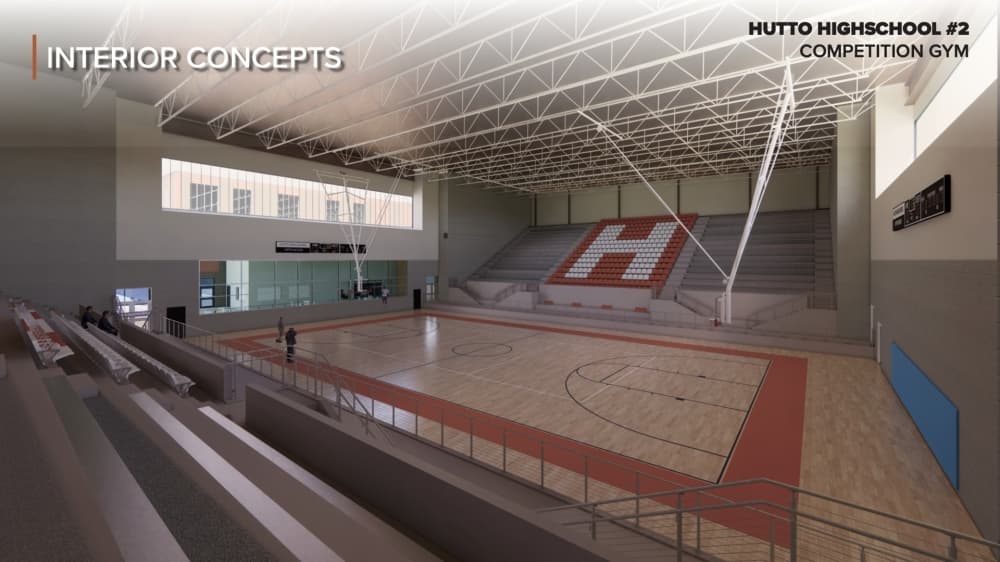 The new high school will have a competition gym. (Courtesy VLK Architects)