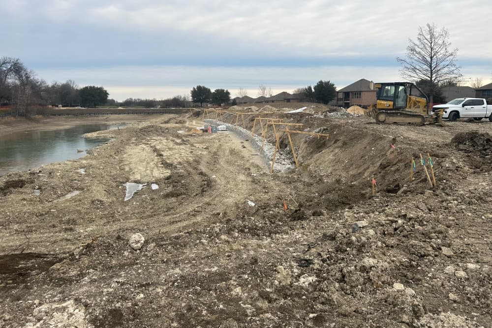 Construction work at McKinney Greens Park