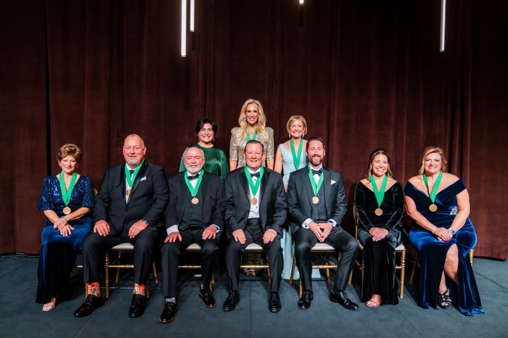 people seated on a stage