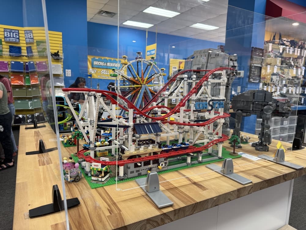 A LEGO roller coaster set 