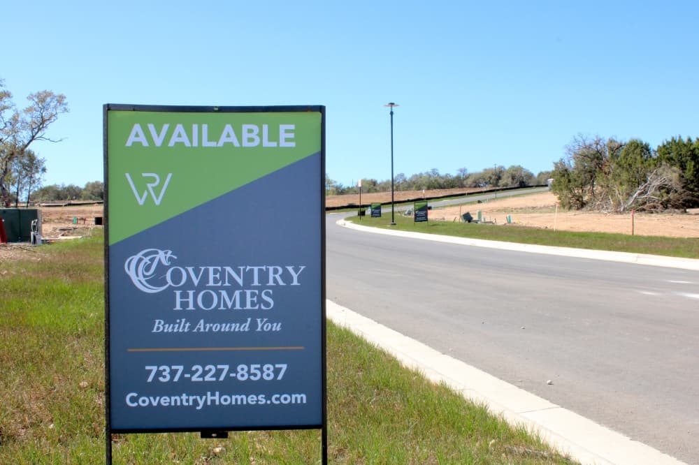 Coventry Homes yard sign. 