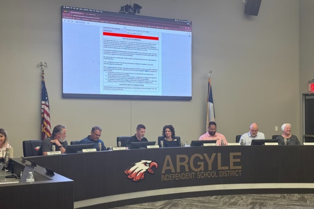 Argyle ISD board approves one-time payment for employees
