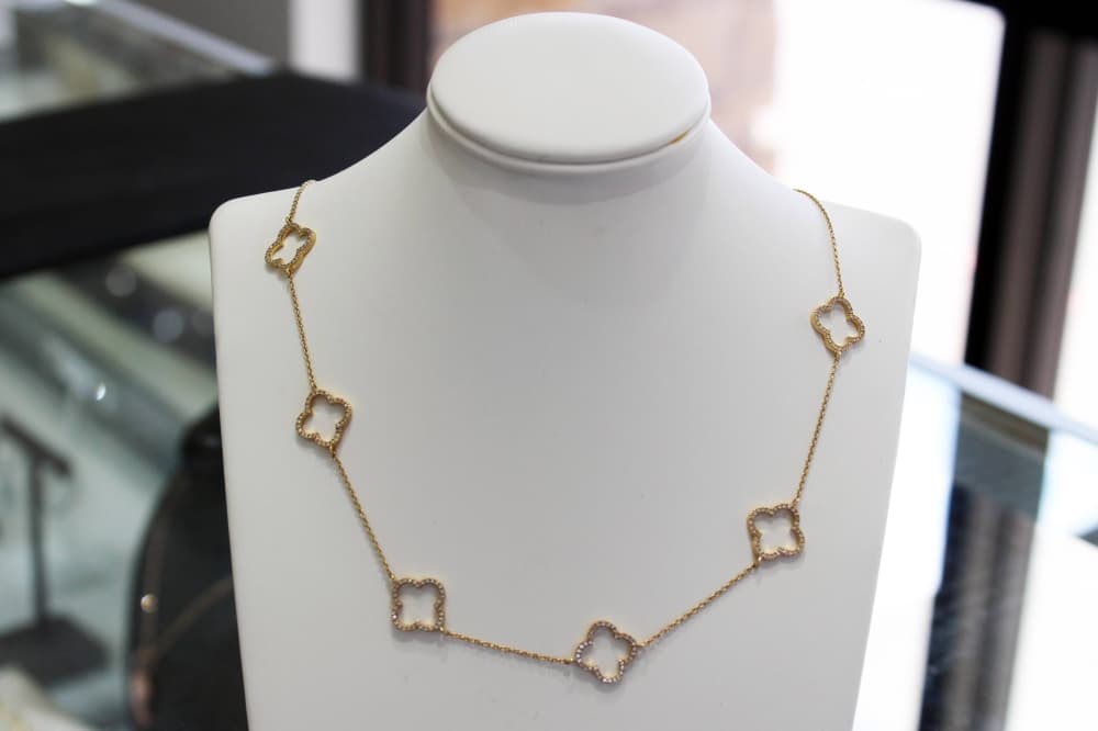 Necklace on a stand