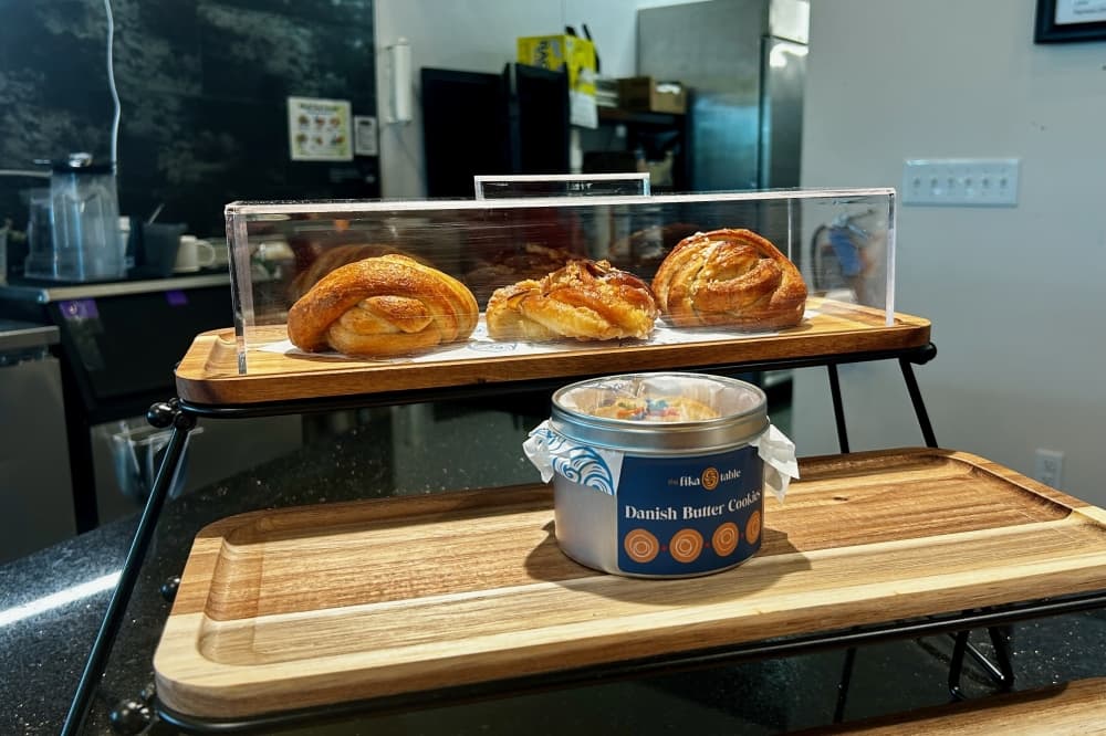 Just like the Wells Branch location, the Round Rock and Cedar Park shops will have pastries from Fika Table, as well as a variety of croissant and bagel sandwiches. (Brooke Sjoberg/Community Impact)