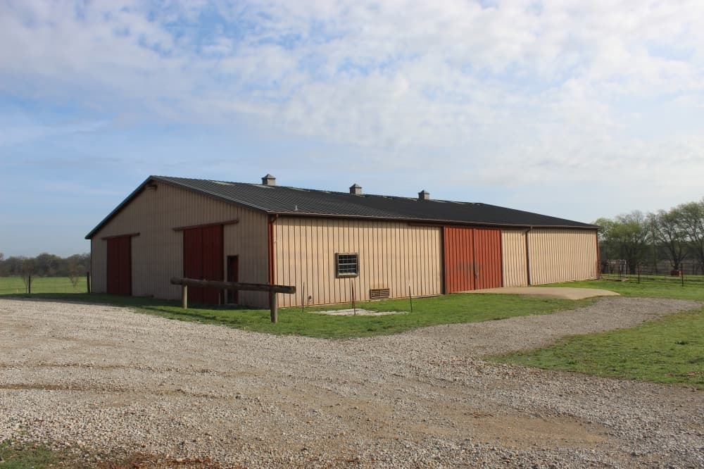 Plans for the community farm include partially converting an existing barn into a educational center at Gray Branch Parkland. (Colby Farr/Community Impact)
