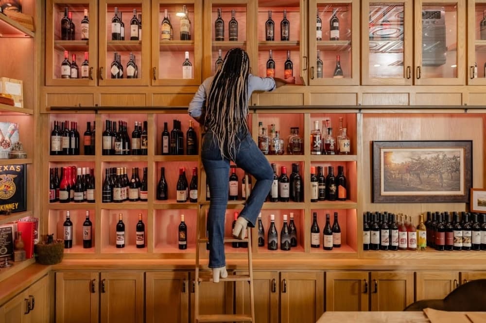Wine racks at Harvest at the Masonic