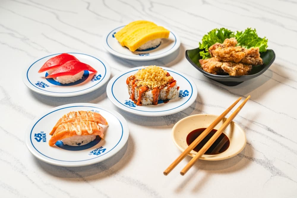 Dishes from Kura Revolving Sushi Bar