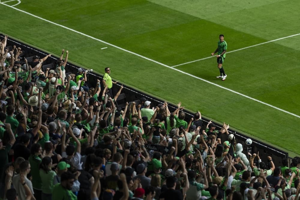 An image of a crowd at an Austin FC game. 