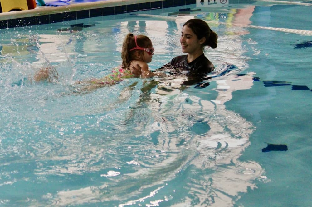 Liam Goudeket said the most effective age to learn to swim is from 18-24 months. (Jovanna Aguilar/Community Impact)