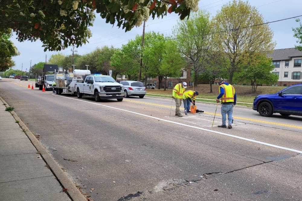 Intermittent lane closures continue as Keller works on markings