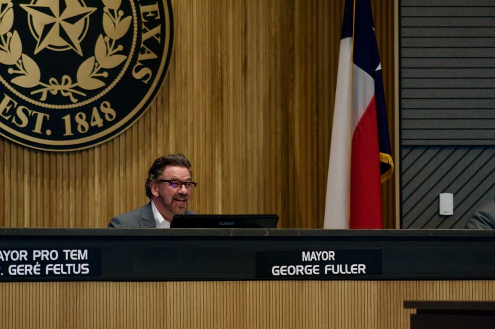 McKinney Mayor George Fuller at the council dias